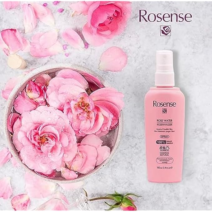 Rosense ROSE WATER SPRAY - MOISTURISING FACE WATER SPRAY FOR FACIAL CLEANSING FACE CARE 100% NATURAL - 100 ML - Image 3